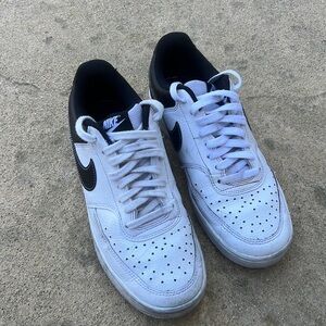 Nike Women's Court Vision Low White/Black Sneakers Size 8